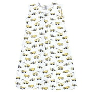 Hudson Baby Unisex Baby Cotton Sleeveless Wearable Sleeping Bag, Sack, Blanket, Construction, 0-6 Months